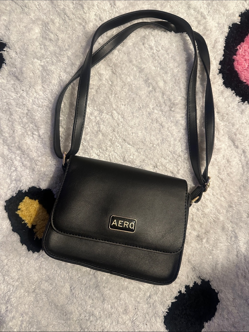 AREO Black Crossbody Shoulder Bag